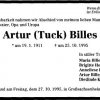Billes Artur 1911-1995 Todesanzeige